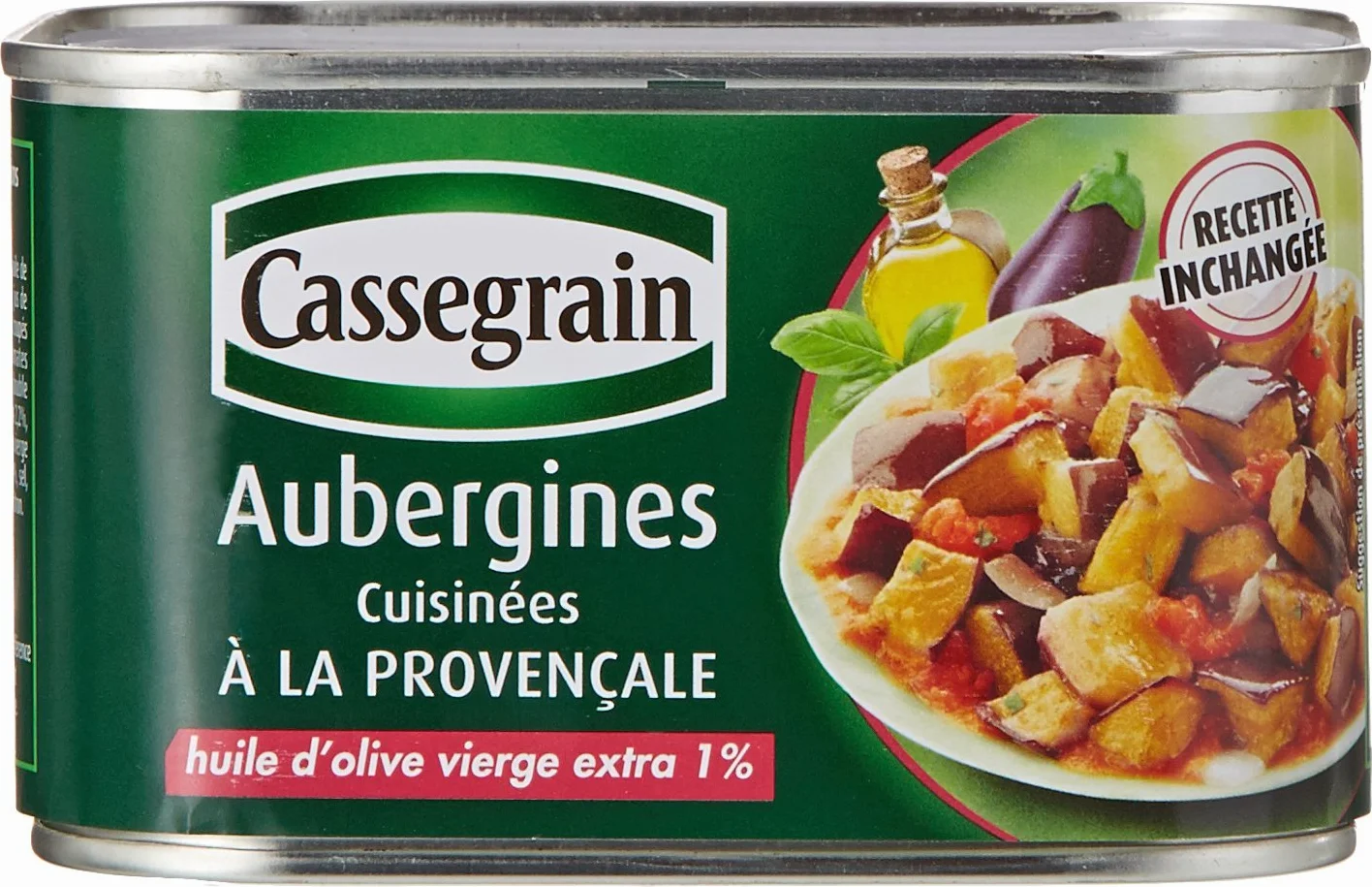 Cassegrain Aubergines cuisinées à la provençale 375 g - Lot de 4