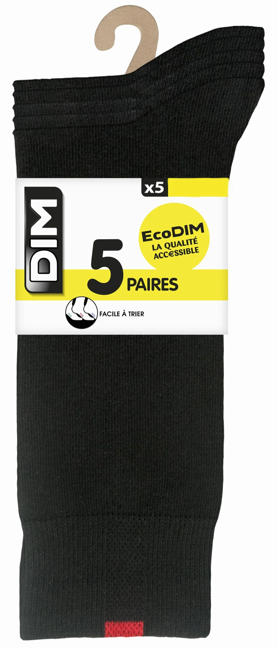 Chaussettes Ecodim x5 Homme Talons Pointes Renforcés Coton Doux Maille Fine