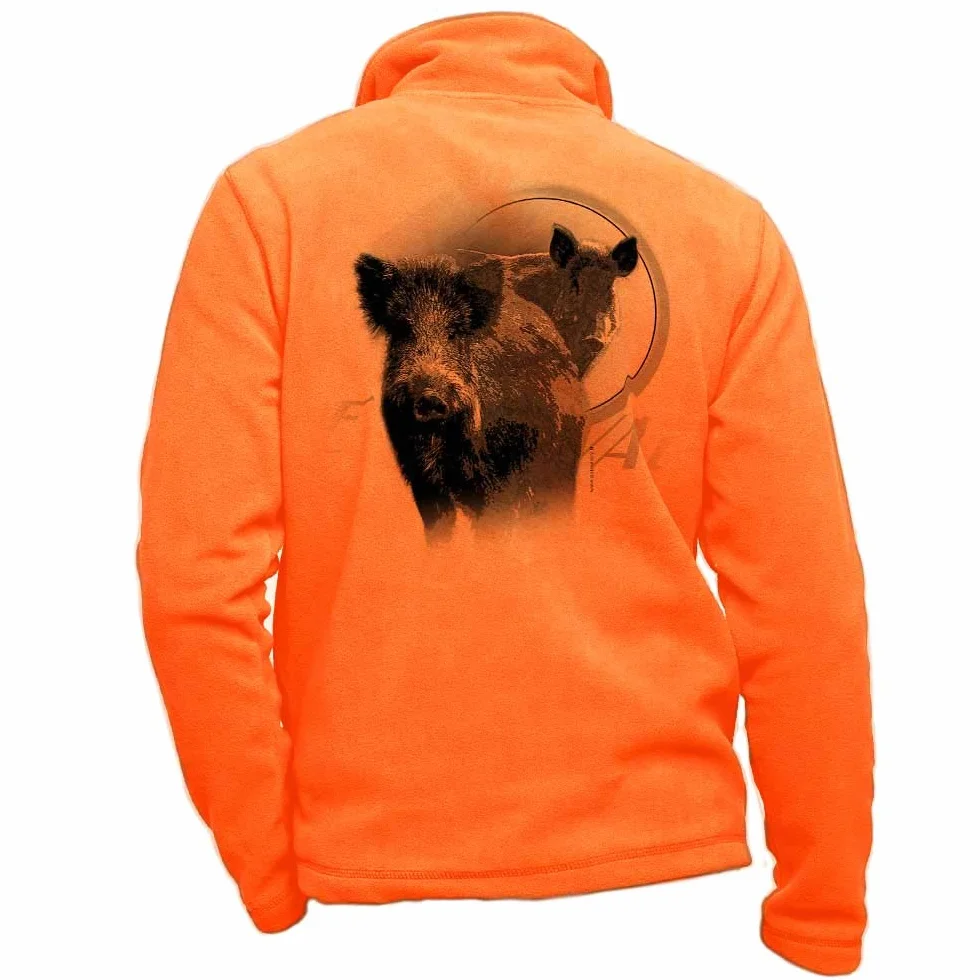 Veste Polaire Chasse personnalisée avec Sanglier