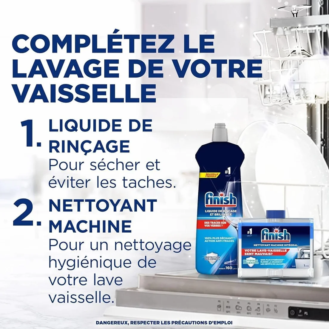 Finish Liquide de Rinçage Brillance et Séchage 800 ml - Lot de 3