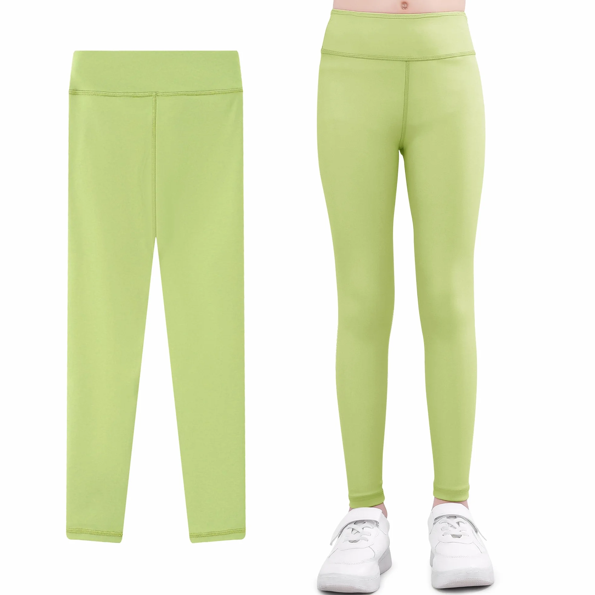 Legging de Sport pour Enfant Fille Pantalon de Gymnastique Respirant 5-11 Ans