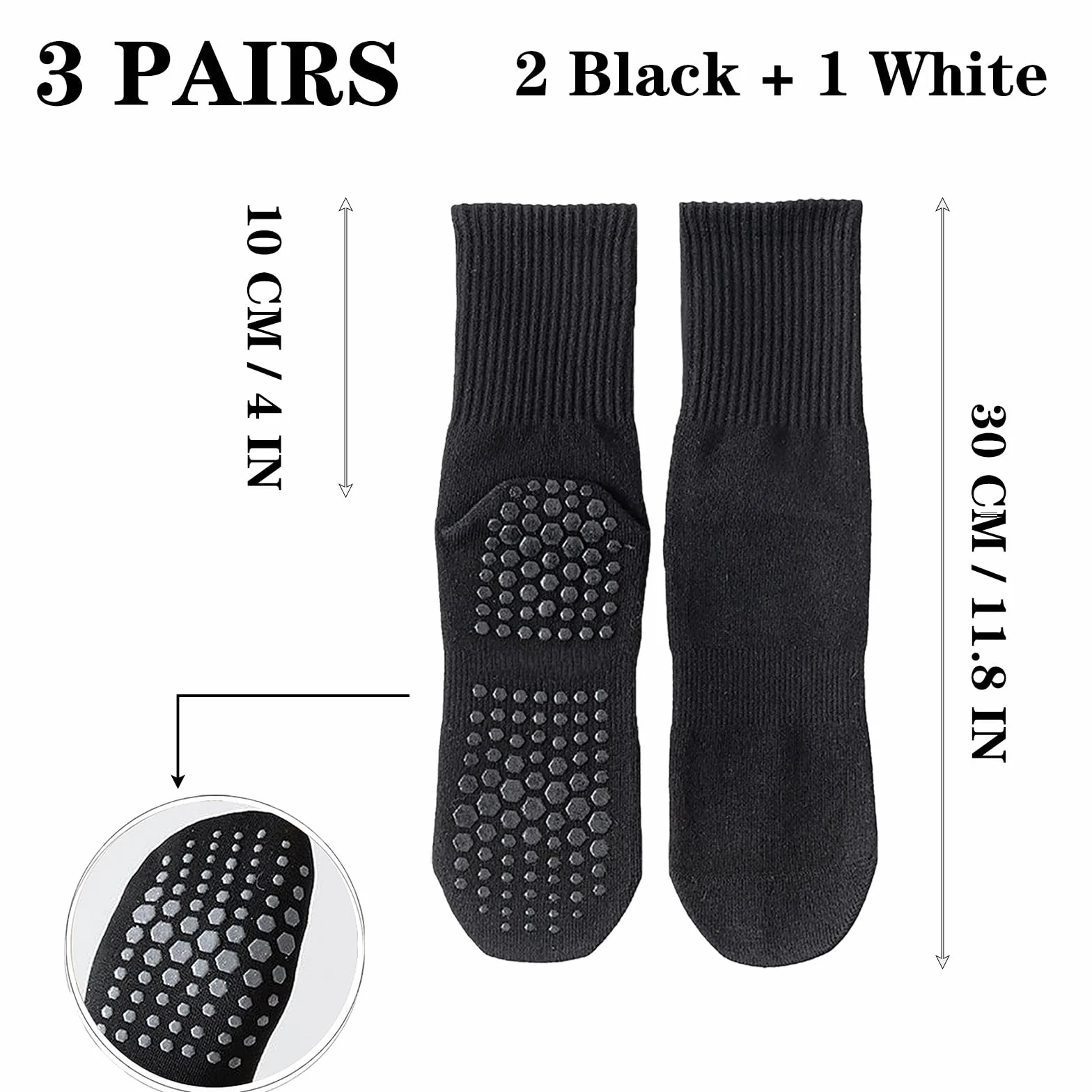 KEYRI Chaussettes de Football Antidérapantes Enfant Taille Unique 7-13 Ans