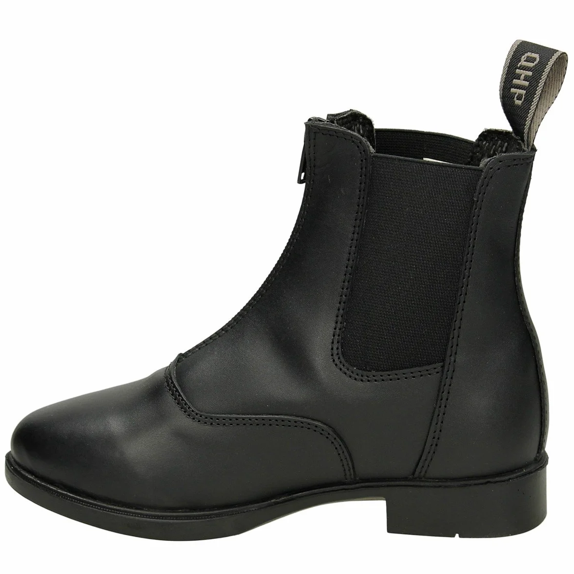 QHP Bottines d'équitation Jodhpur Manilla Junior cuir Noir