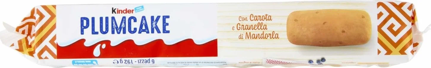 Italian Gourmet Lot de 6 Kinder Plum Cake Carotte & Éclats d’Amande (Préparé avec Yaourt à la Grecque) – Gâteaux Moelleux Individuels pour Petit-Déjeuner & Goûter, Snack Sucré + Italian Gourmet Polpa