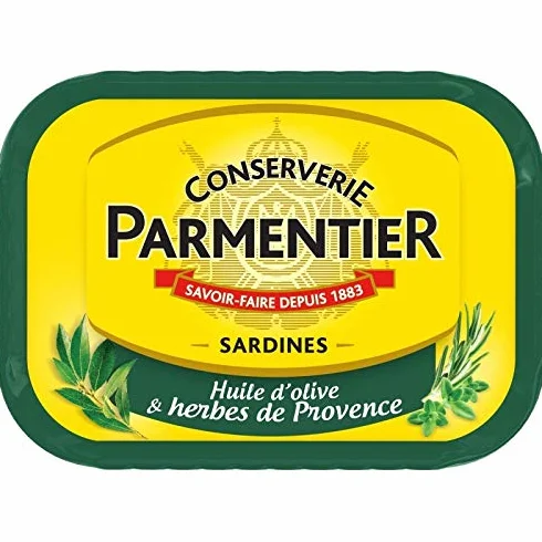 PARMENTIER - Sardines Huile Olive Et Herbes De Provence 135G - Lot De 4 - Offre Special