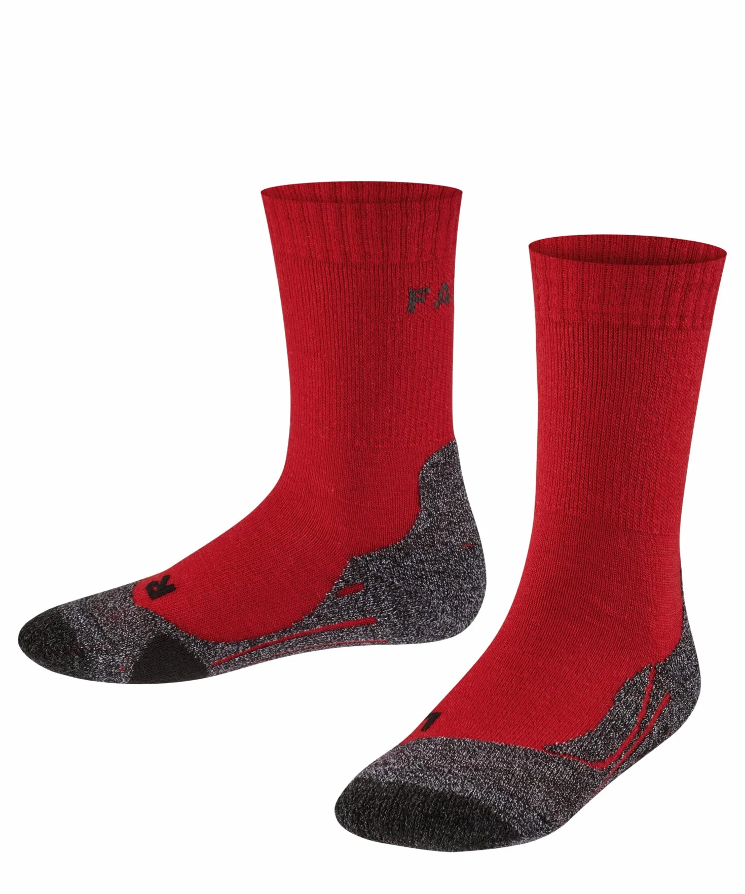 FALKE TK2 K So laine Chaussettes de randonnée Mixte enfant Rouge Fire 35-38