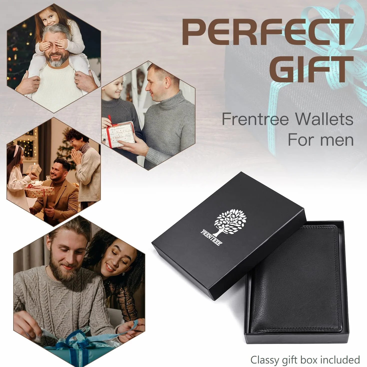 Portefeuille Homme Cuir Nappa Protection RFID 15 Emplacements Cartes Format Portrait Noir