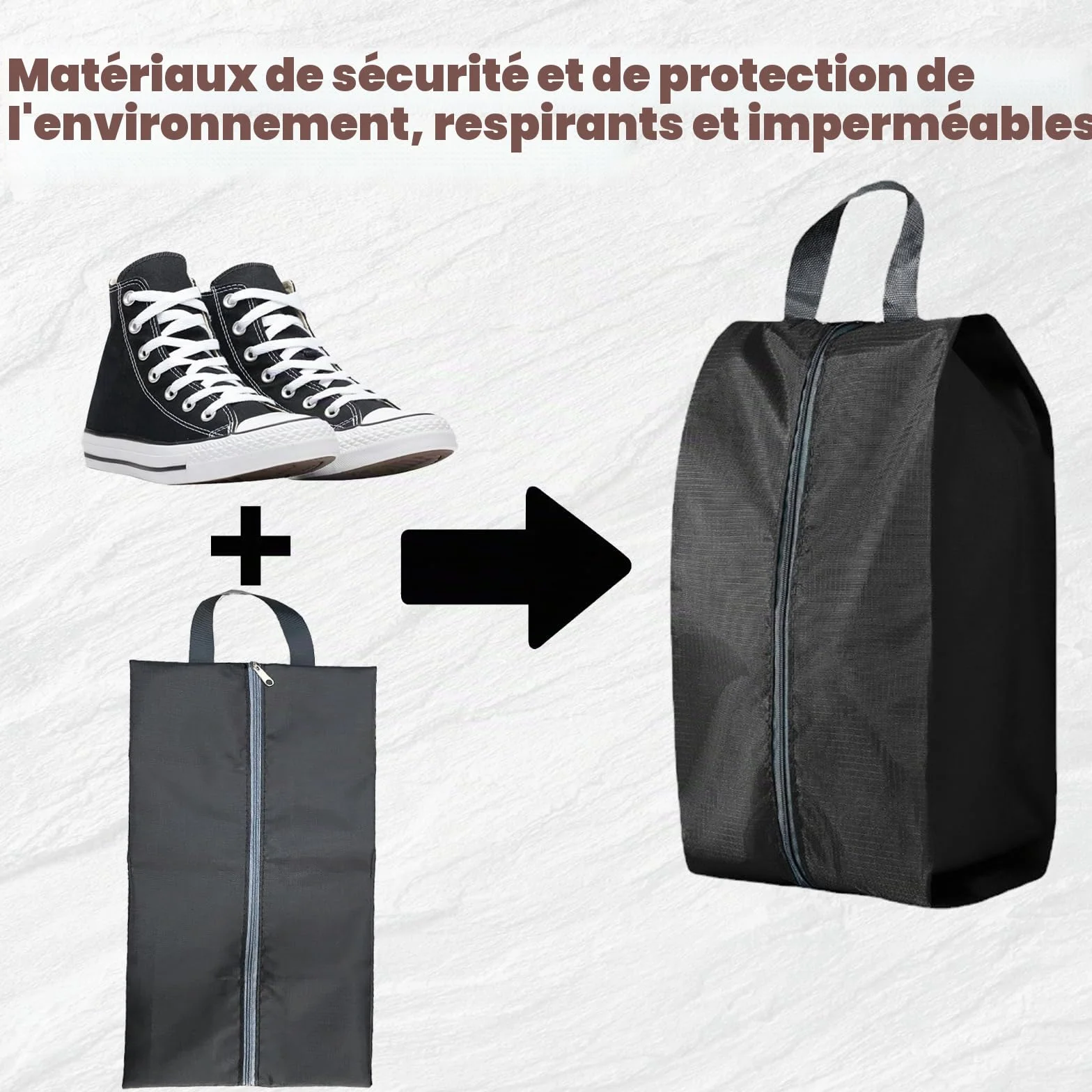 Sac à Chaussures Voyage Imperméable Portable Anti-Poussière