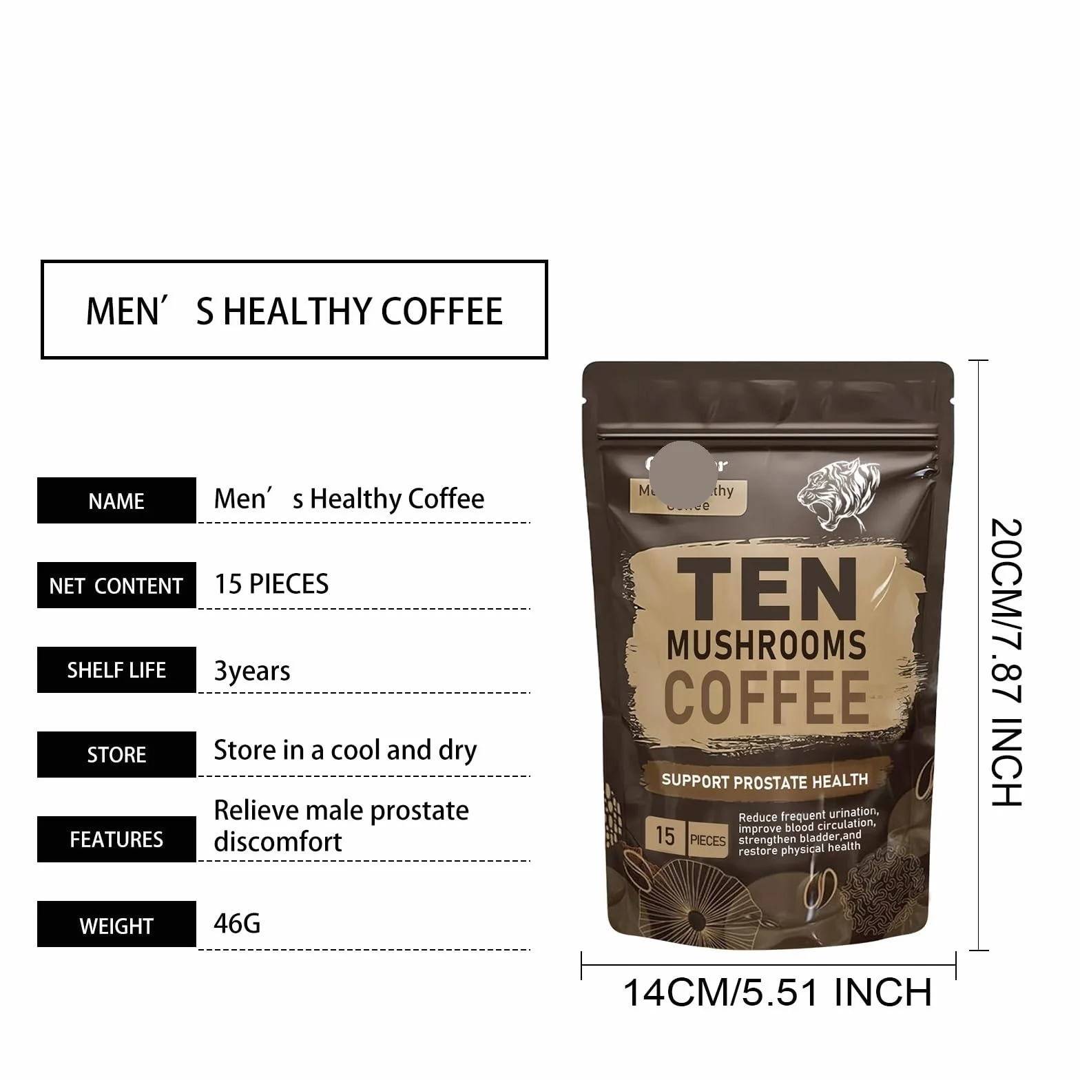 Café Premium for Hommes: Dynamisez Votre Journée Et Boostez Votre Vitalité(3PCS)