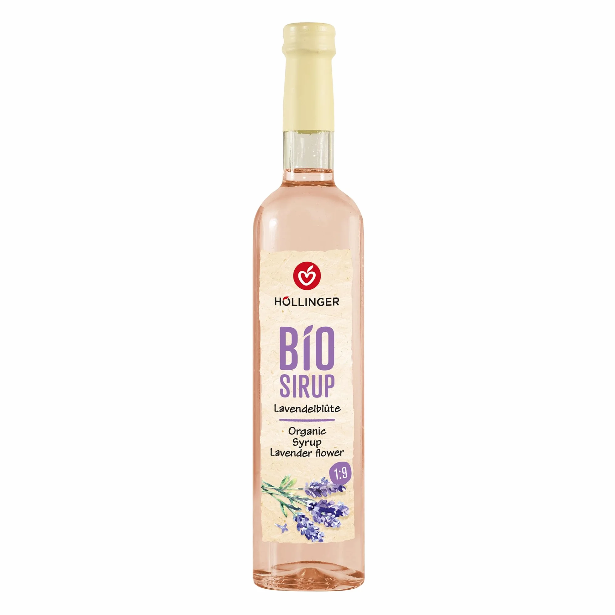 Höllinger biologique Sirop de fleurs de lavande - végétalien, bouteille en verre de 3x500 ml - détend tout au long de la journée