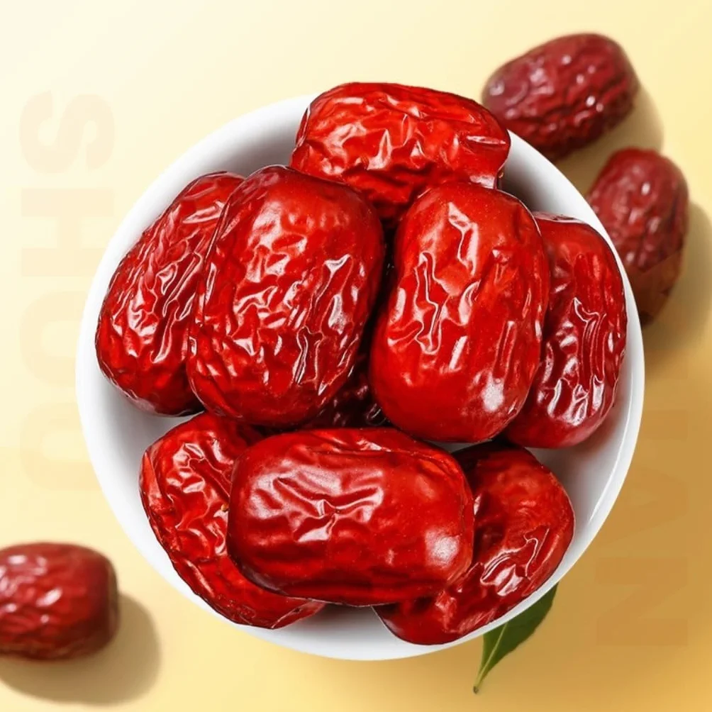 Dattes Rouges Pures Et Naturelles Du Ningxia, Chine (250g * 2) 500g / 17,64oz | Grand Jujube Séché, Sucré Naturel