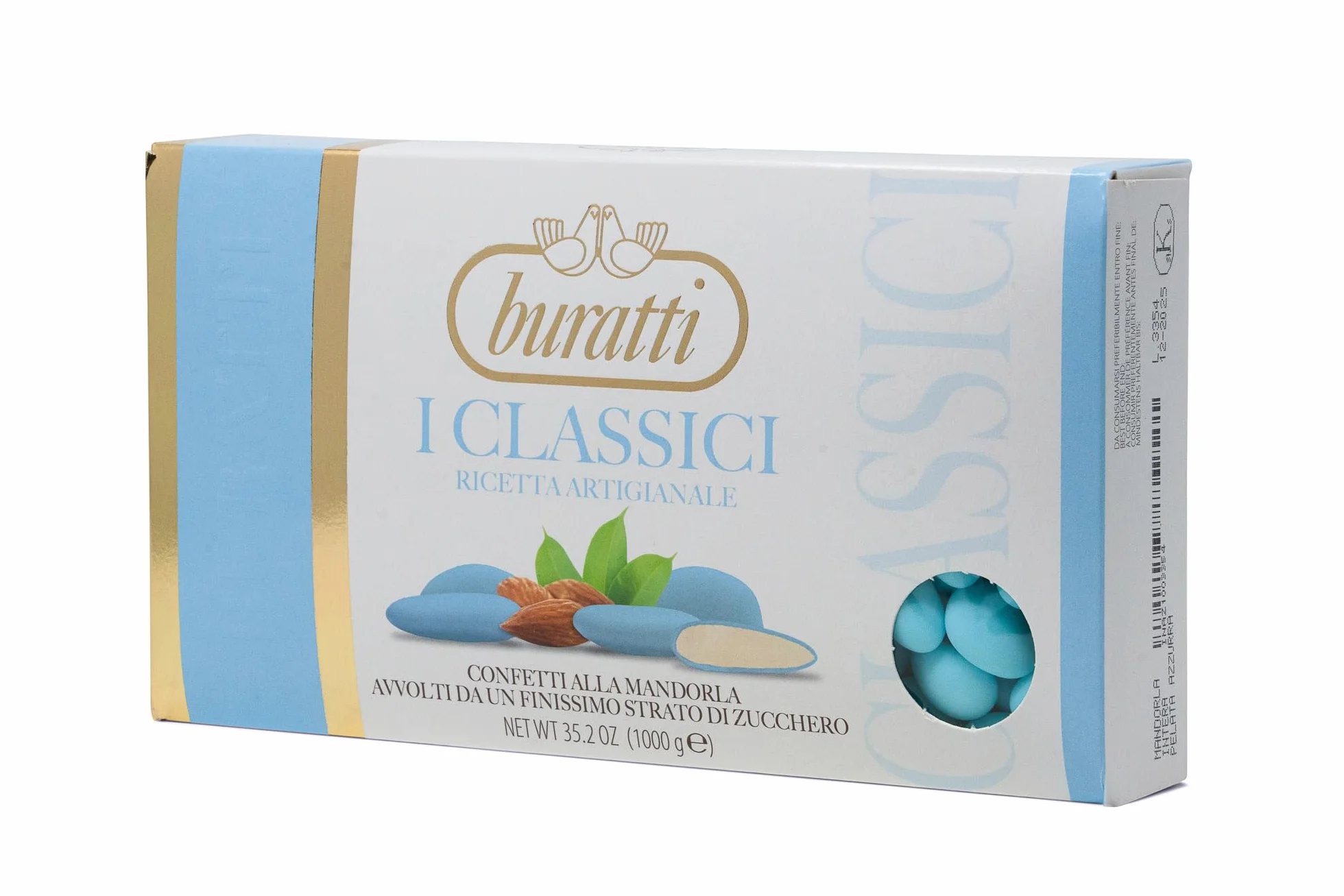 Buratti Confetti Dragées à l'amande Entière Bleues 1 Kg