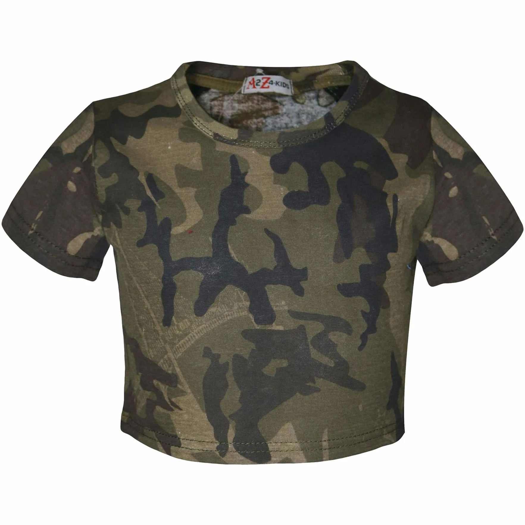 Crop Top Camouflage Imprimé Branché Mode Filles 5-13 Ans