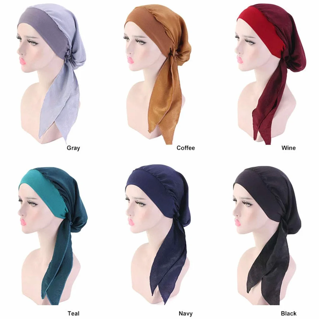 Chimio Turban Femmes Été Élégante Mousseline Bandana Casquette Cancer Confortable Bonnet Nuit Chimiothérapie Perte Cheveux Sommeil