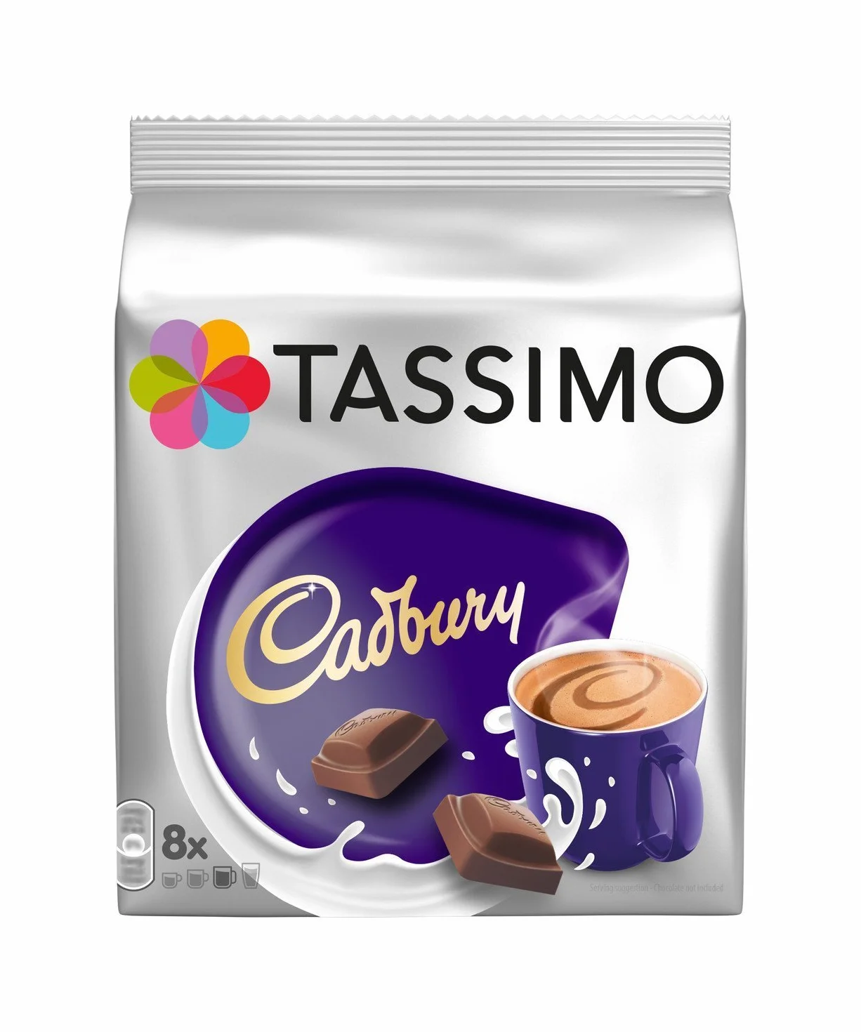 Tassimo Cadbury Hot Chocolate, Lot de 3, 3 x 8 dosettes Compatibles