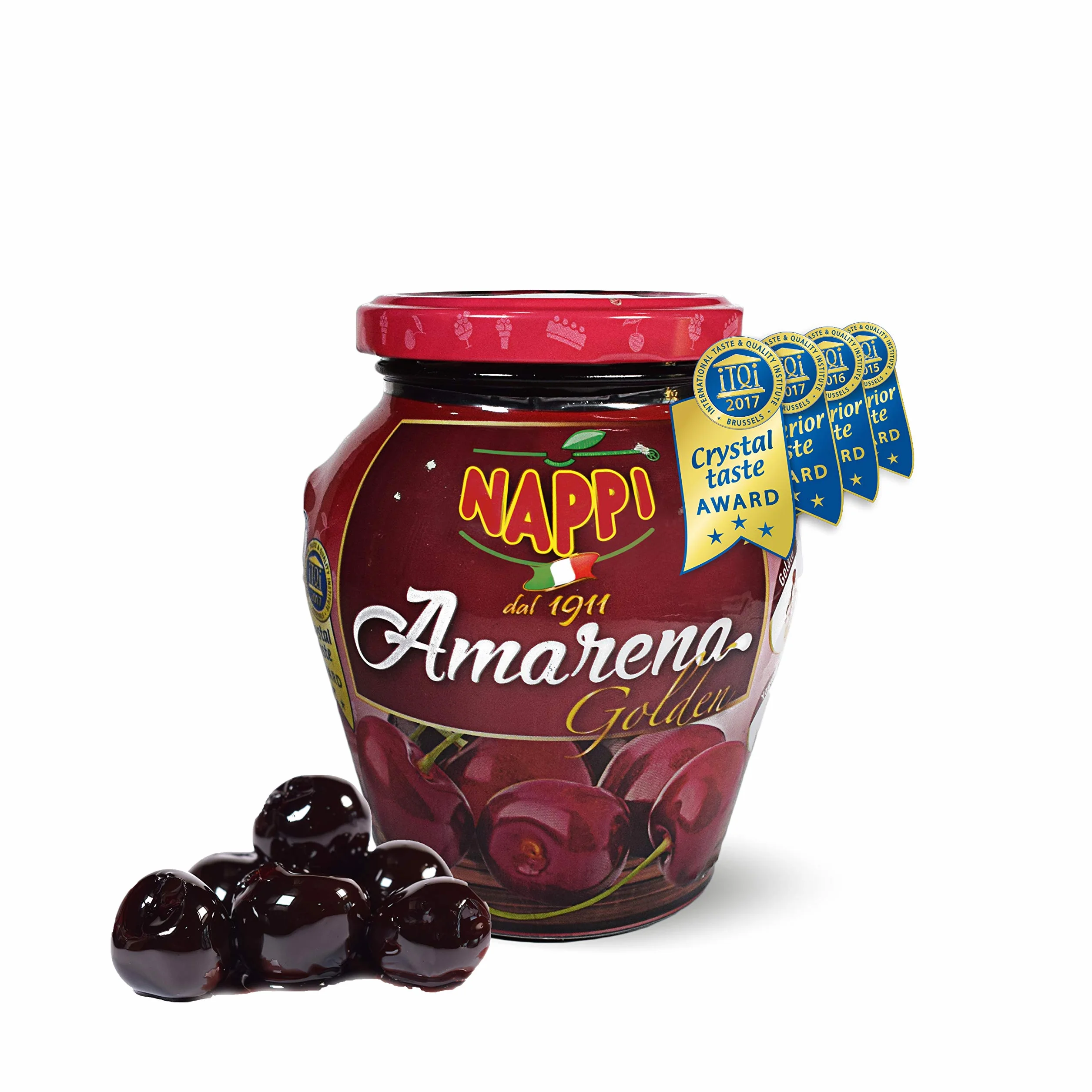Cerises Amarena en sirop pour dessert glace pâtisserie gâteau cocktails 460 grammes