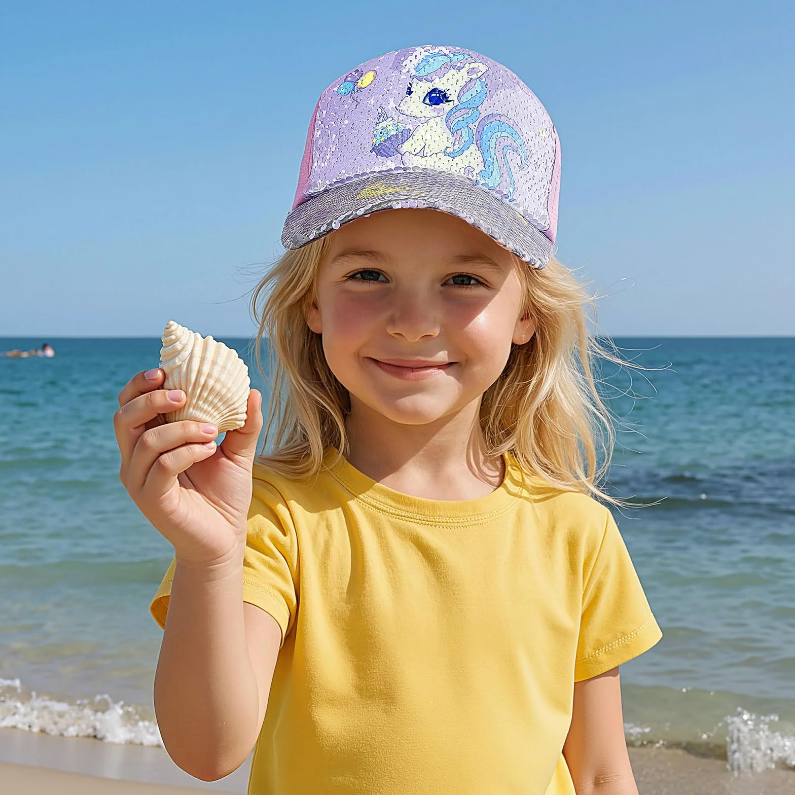 Casquettes de Baseball pour Enfant Garcon Fille 3-8 Ans Réglable Anti-UV