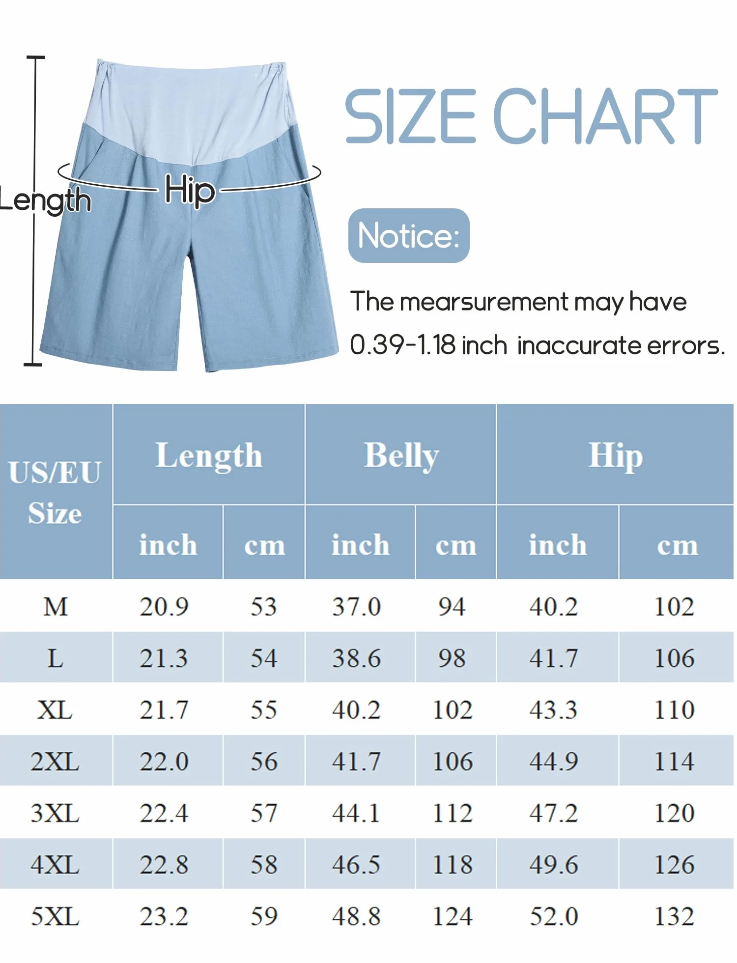Short de grossesse taille haute avec poches femme FEOYA décontracté pyjama enceinte M-5XL