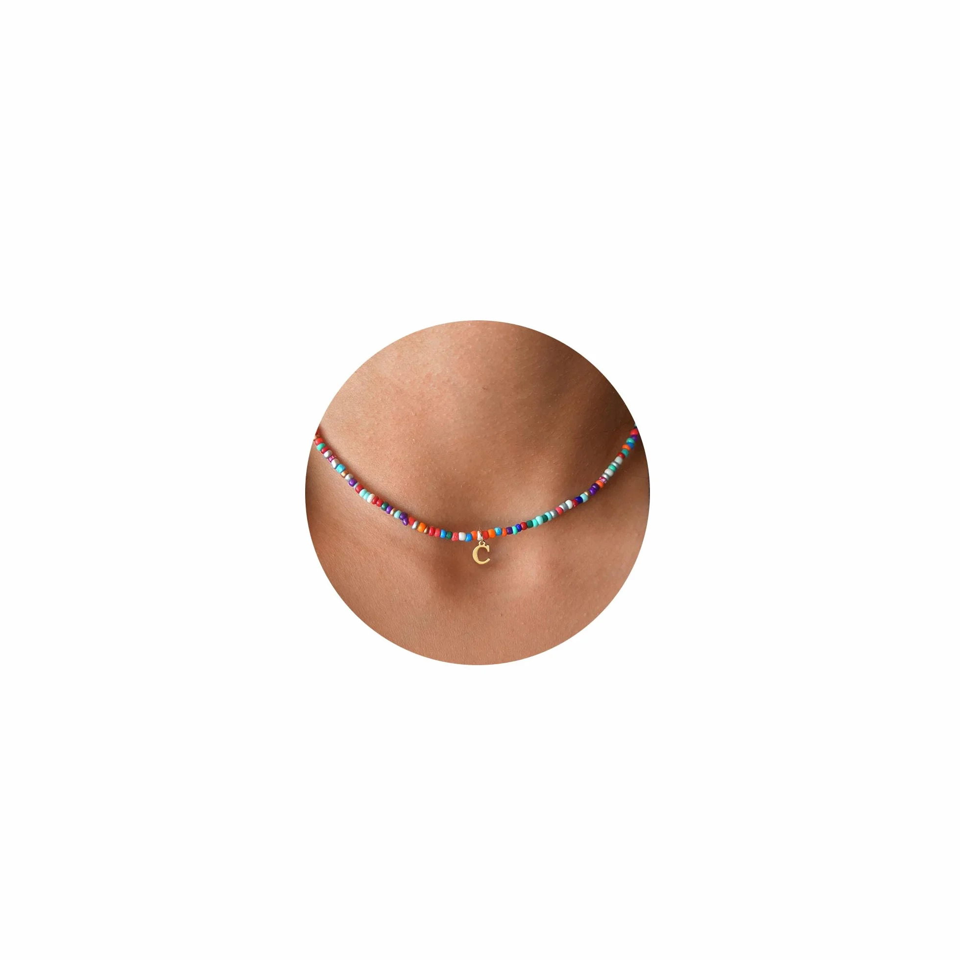 Collier Perle Personnalisé Fait à la Main Y2k Bohème pour Fille Femme Adolescentes