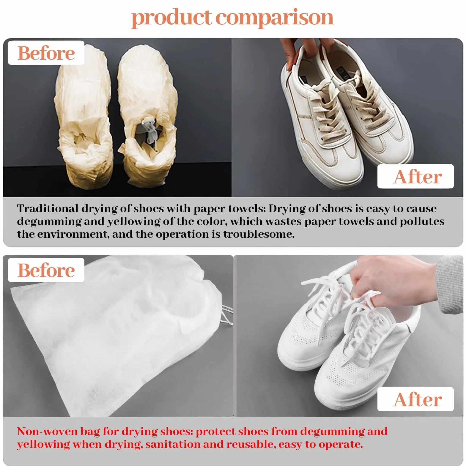 Sac à Chaussures de Voyage 25pcs Housse Anti-Poussière Imperméable Rangement