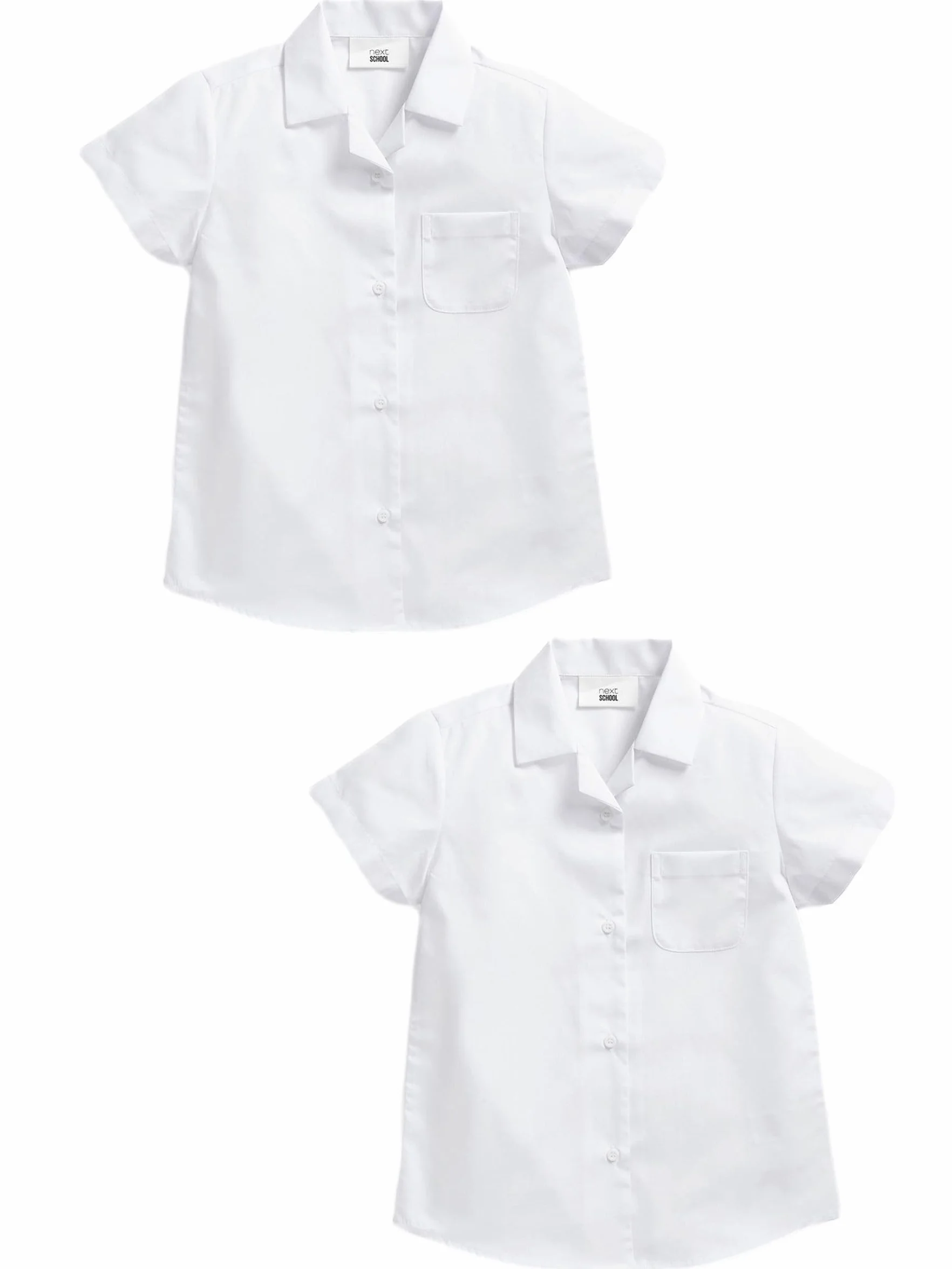 NEXT Lot de 2 Chemises d'école Manches Courtes Col Revers