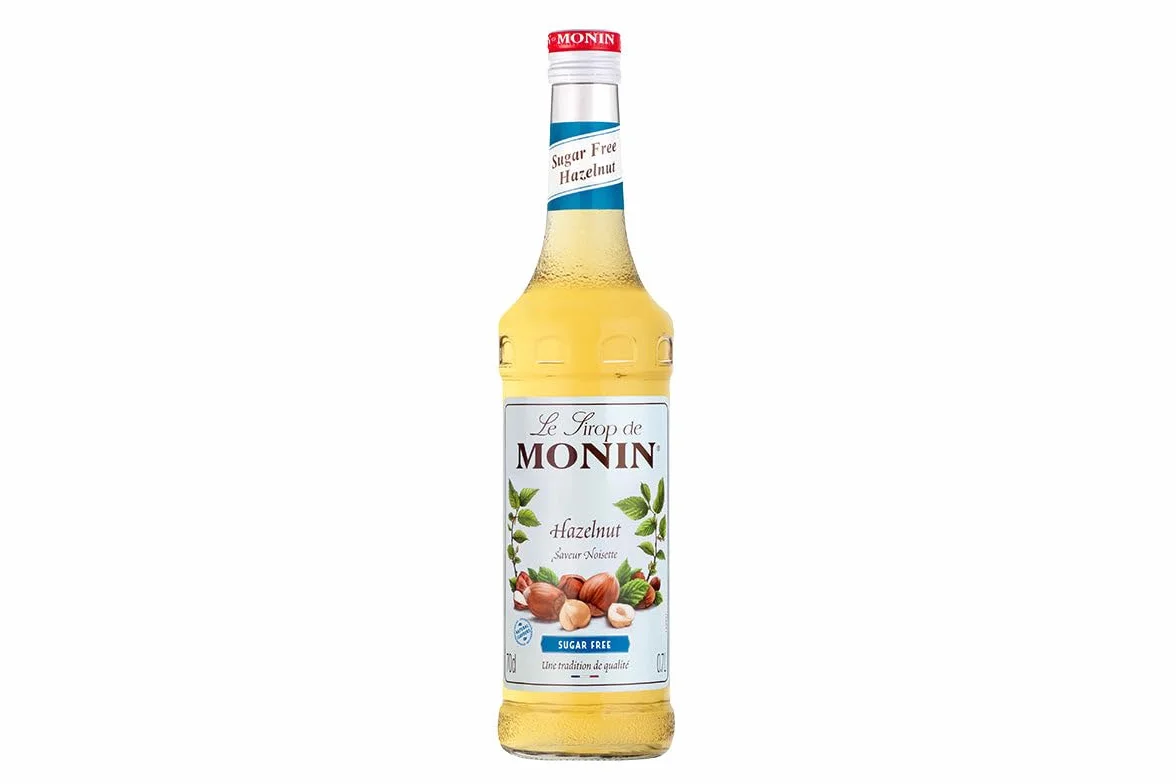 MONIN Sirop de Noisette Sans Sucre pour Café, Cappuccino et Chocolat Chaud - Arômes Naturels - 70cl