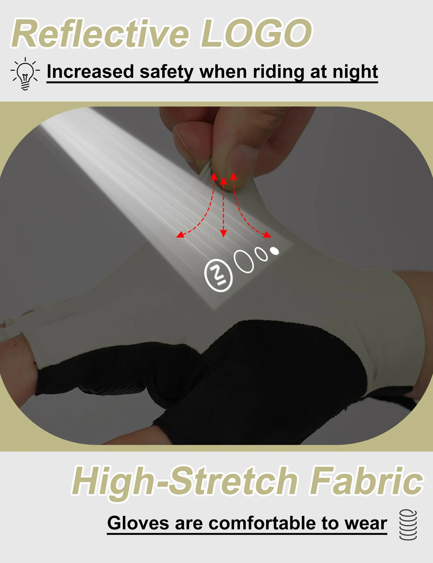 INBIKE Gants de Cyclisme VTT Demi Doigts Été Antidérapants Anti-Choc Homme Femme