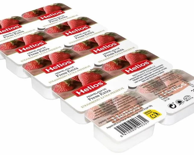 Confiture de fraises en 10 coupelles de 250 g. Lot de 4