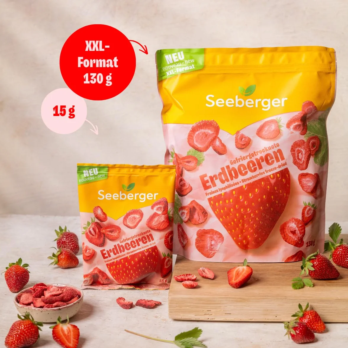 Seeberger Fraises lyophilisées, 15g