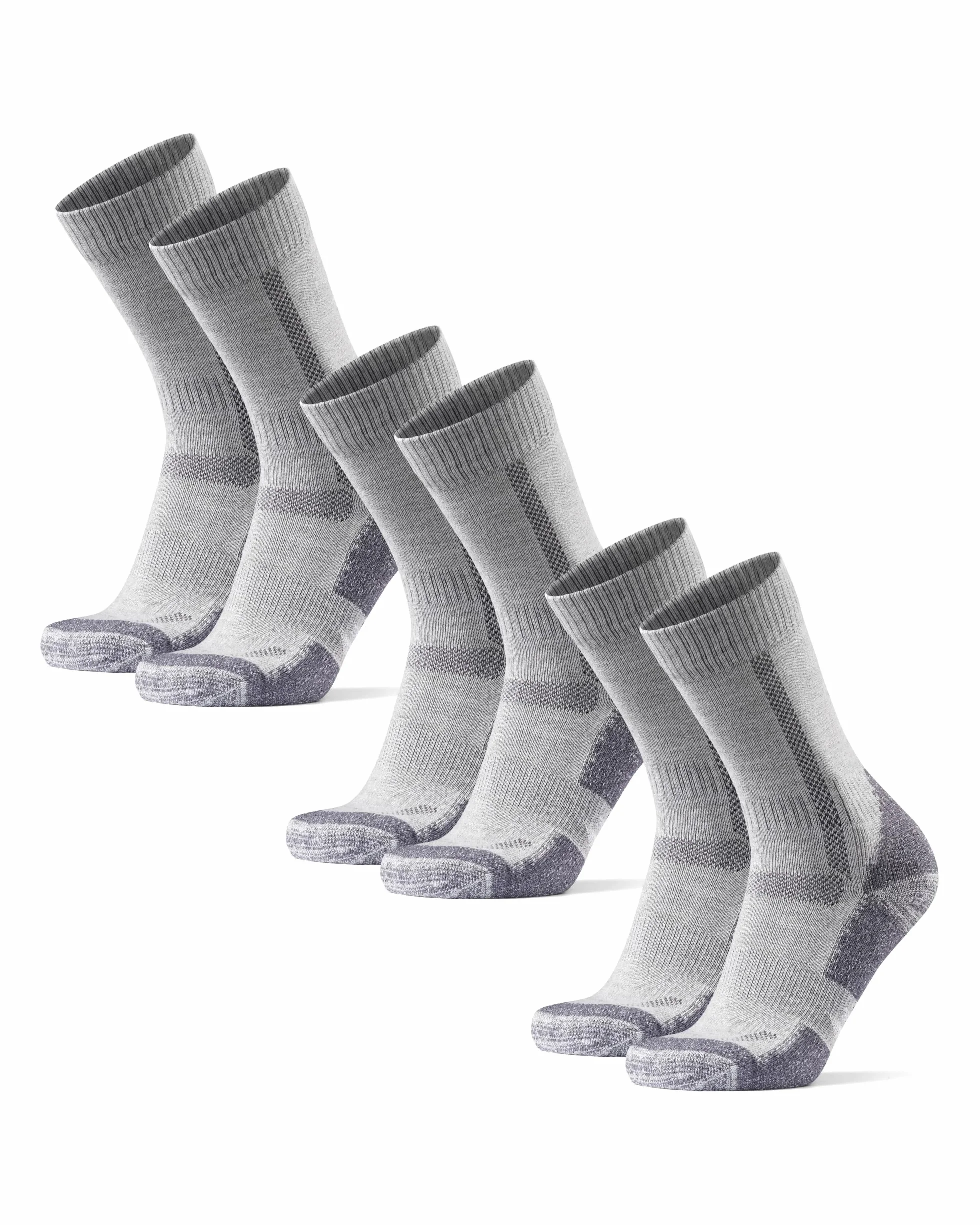 DANISH ENDURANCE Chaussettes de Randonnée en Laine Mérinos Respirante Anti-blisters Lot de 3
