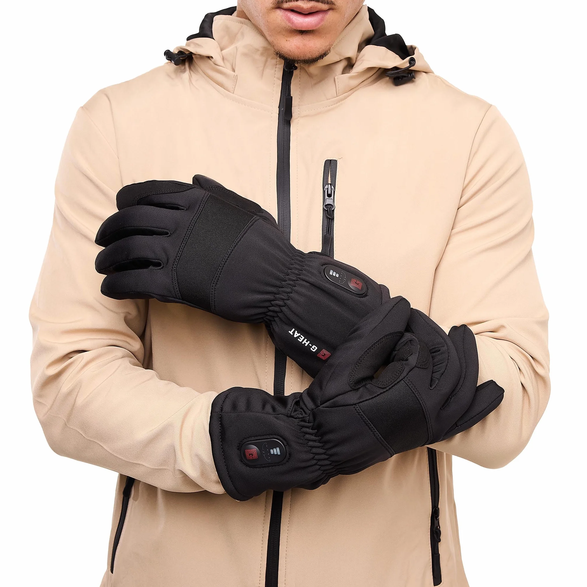 G-HEAT Gants Chauffants Confort+ Mixtes Tactiles Déperlants Anti-dérapant avec Batteries et Câble de Recharge
