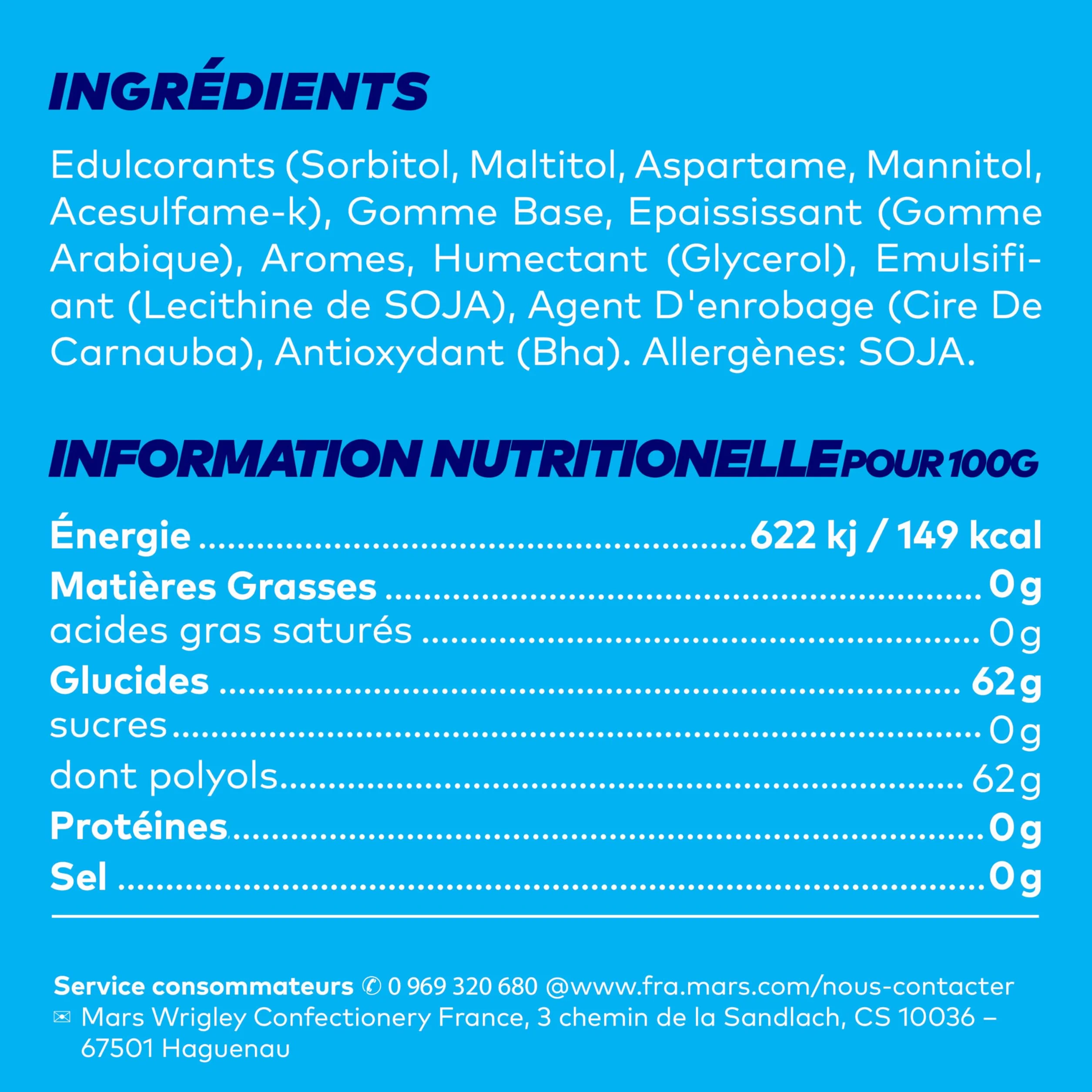 FREEDENT Chewing Gum Sans Sucre Goût Menthe Givrée 5 Paquets 70g