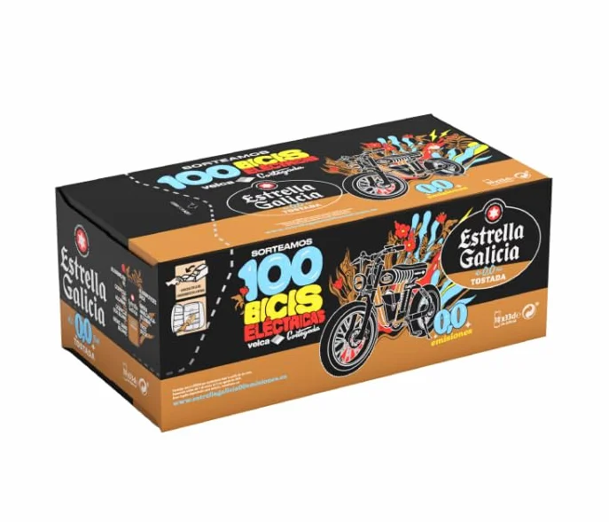 ESTRELLA GALICIA Bière Noire Sans Alcool 0,0% 10 Bouteilles de 33 cl BIS005