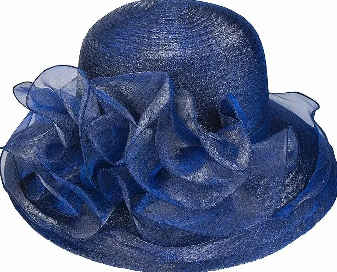 Chapeau bibi en organza pour femme - Derby Cloche cocktail thé mariage