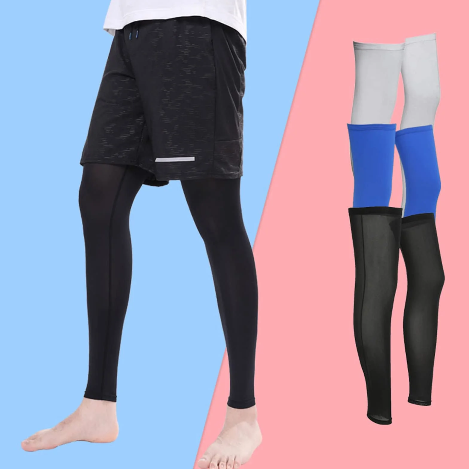 Manchon en soie glacée pour femme - Protection solaire - Accessoires cyclisme extérieur