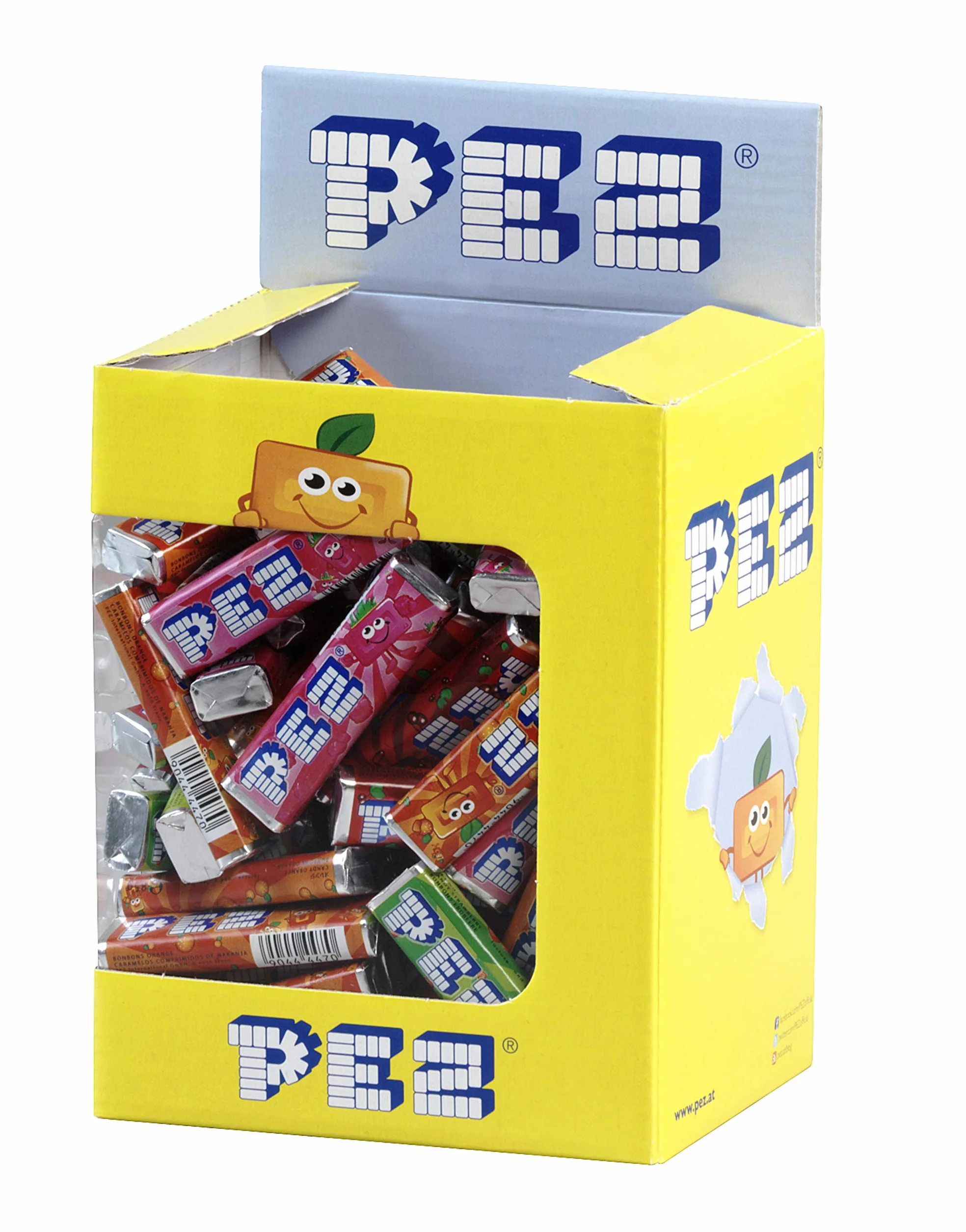 PEZ Boîte de 100 Recharges de Bonbons Fruits Vegan 5 Parfums 850g