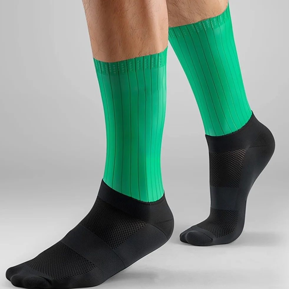 Chaussettes de cyclisme antidérapantes en silicone, résistantes au glissement et à la déformation, pour route, course et fitness
