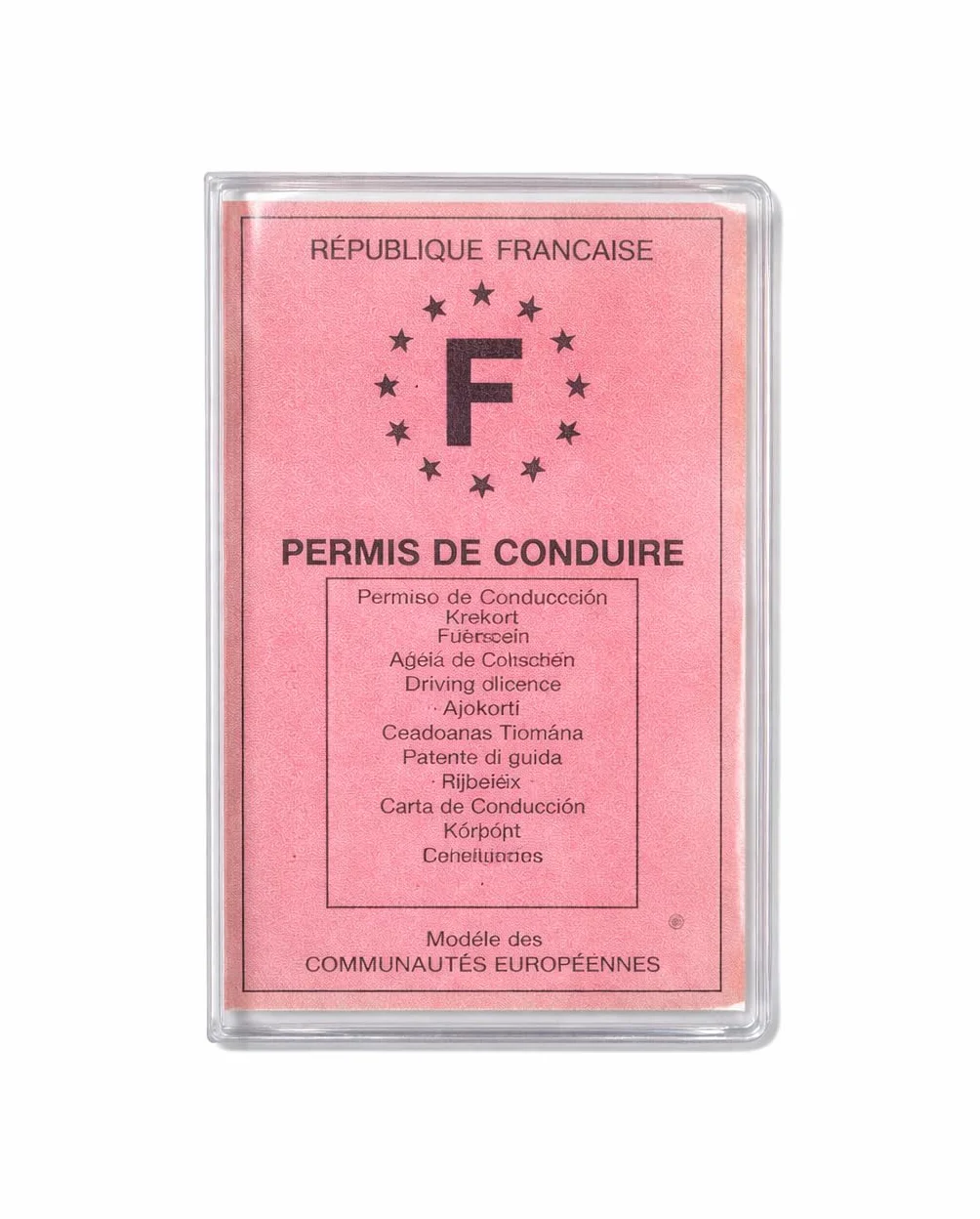 Pochette Transparente PVC Ancien Permis de Conduire – Format 3 Volets Permis Rose – Fabrication Française