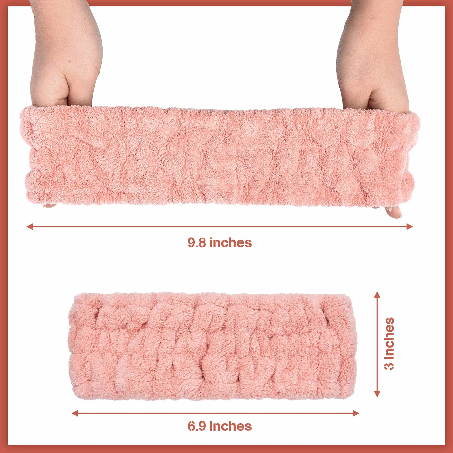 Bandeau de Lavage de Visage en Polaire 3 Pièces pour Femme Sport Yoga