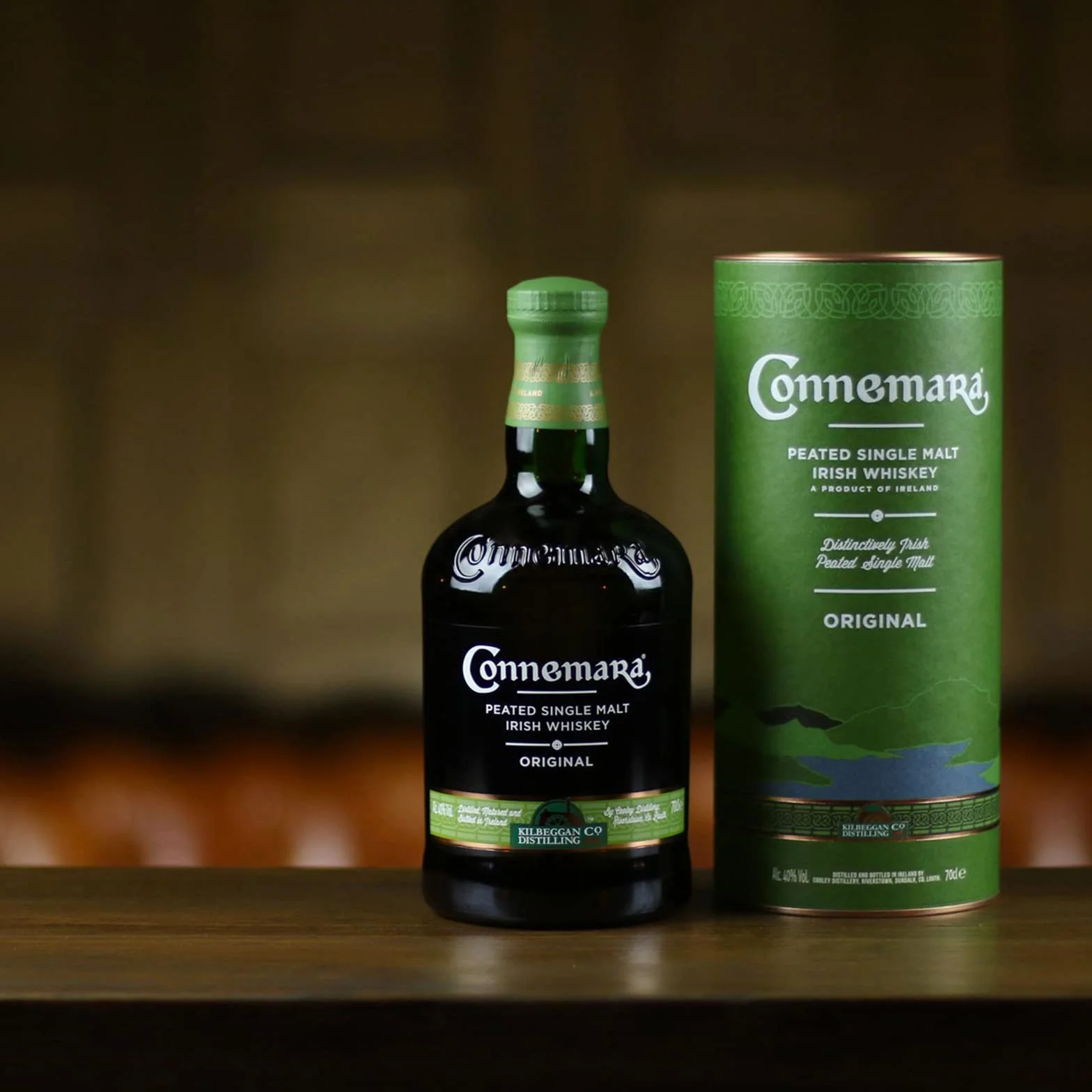 Connemara Original Peated Single Malt Whiskey avec étui, Whisky Irlandais 40% - 700 ml