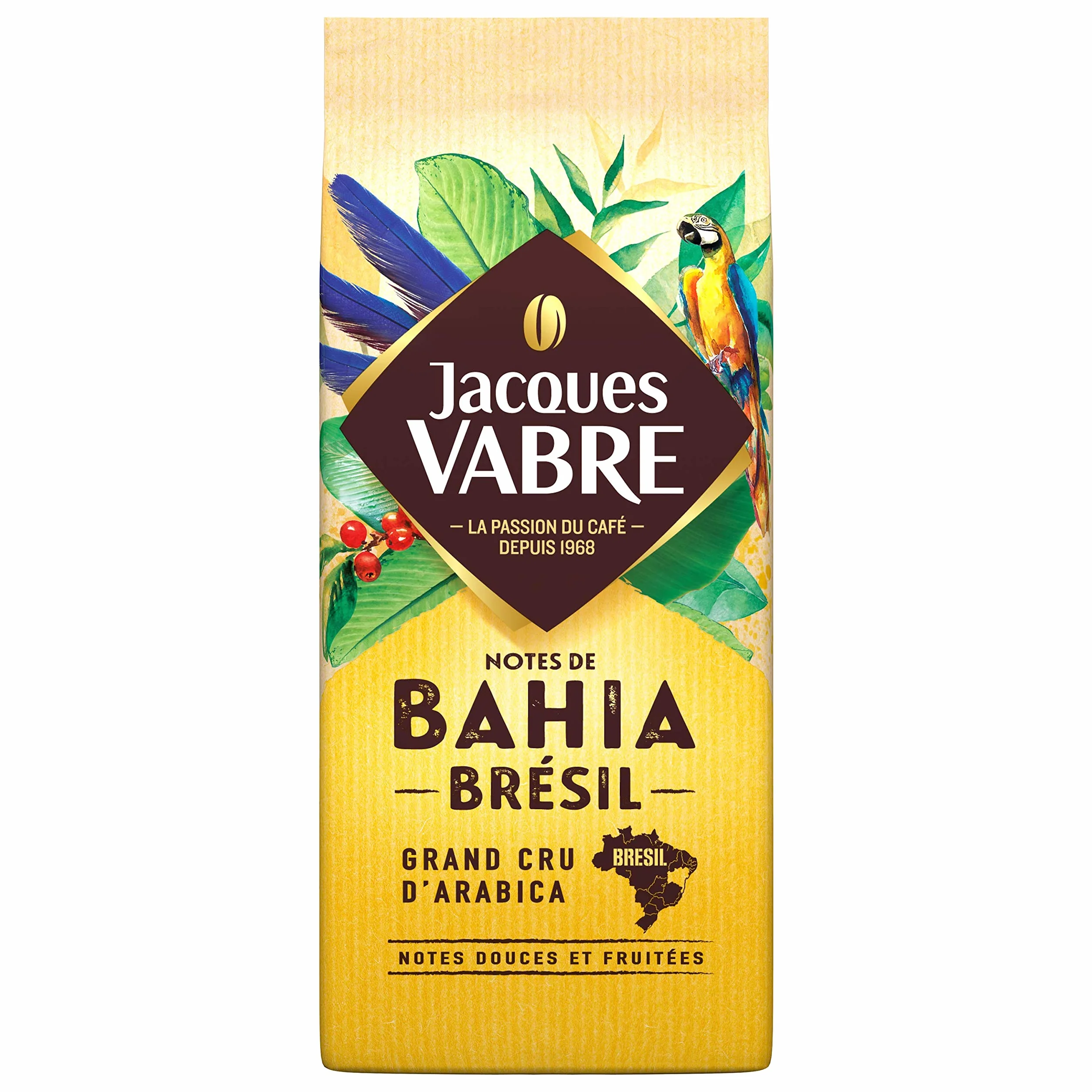 Jacques Vabre Café moulu Bahia Origine Brésil 250g | Notes douces et fruitées
