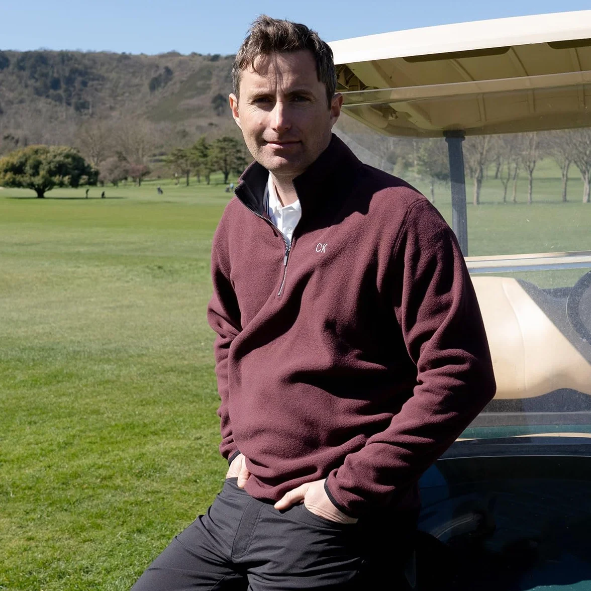 Calvin Klein Pull Golf Extensible Polaire 1/2 Fermeture éclair Homme
