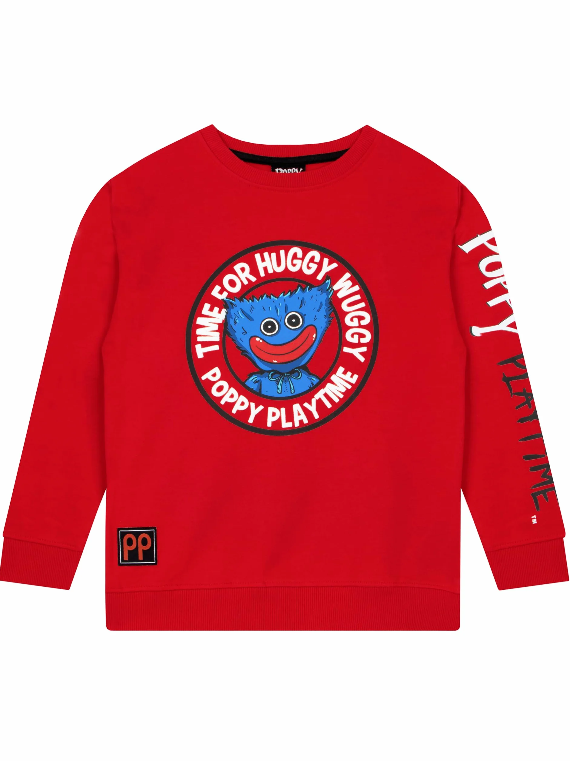 Poppy Playtime Pull Garçon, Sweatshirt Huggy Wuggy, Coton Rouge Manches Longues