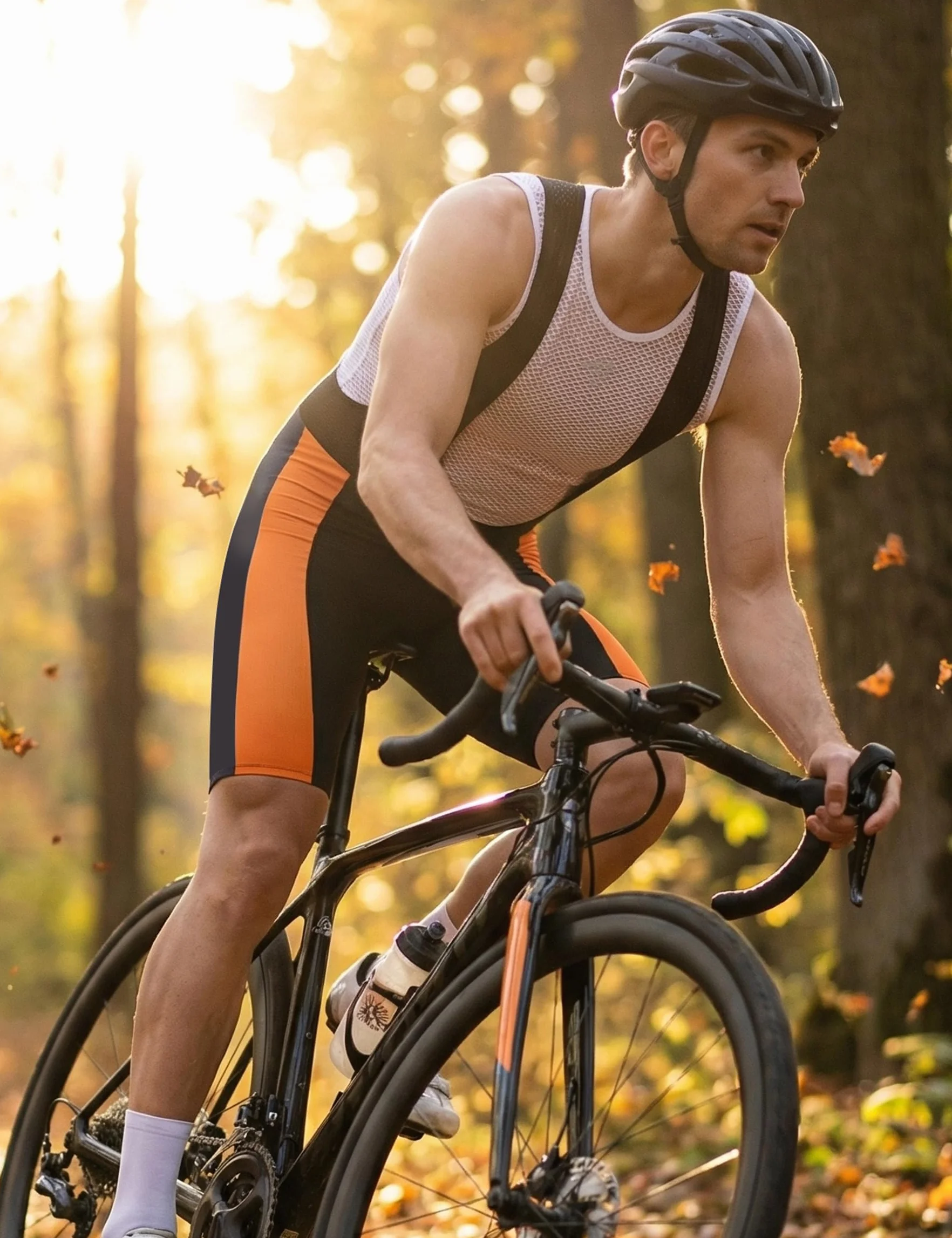 INBIKE Cuissard Cyclisme Homme Bretelles Poches Shorts Velo VTT Respirant