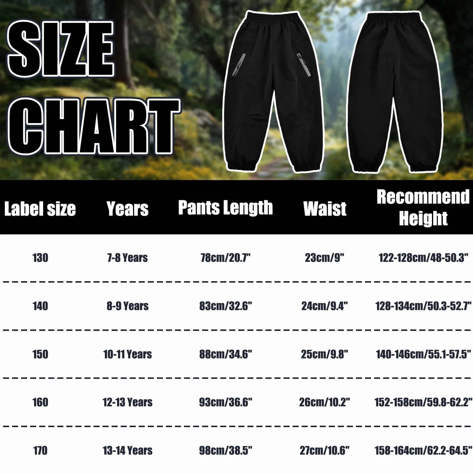 Pantalon Softshell Garçon Fille Respirant Imperméable Coupe-Vent Randonnée Doublure Mesh Enfant Outdoor Léger 7-14 Ans