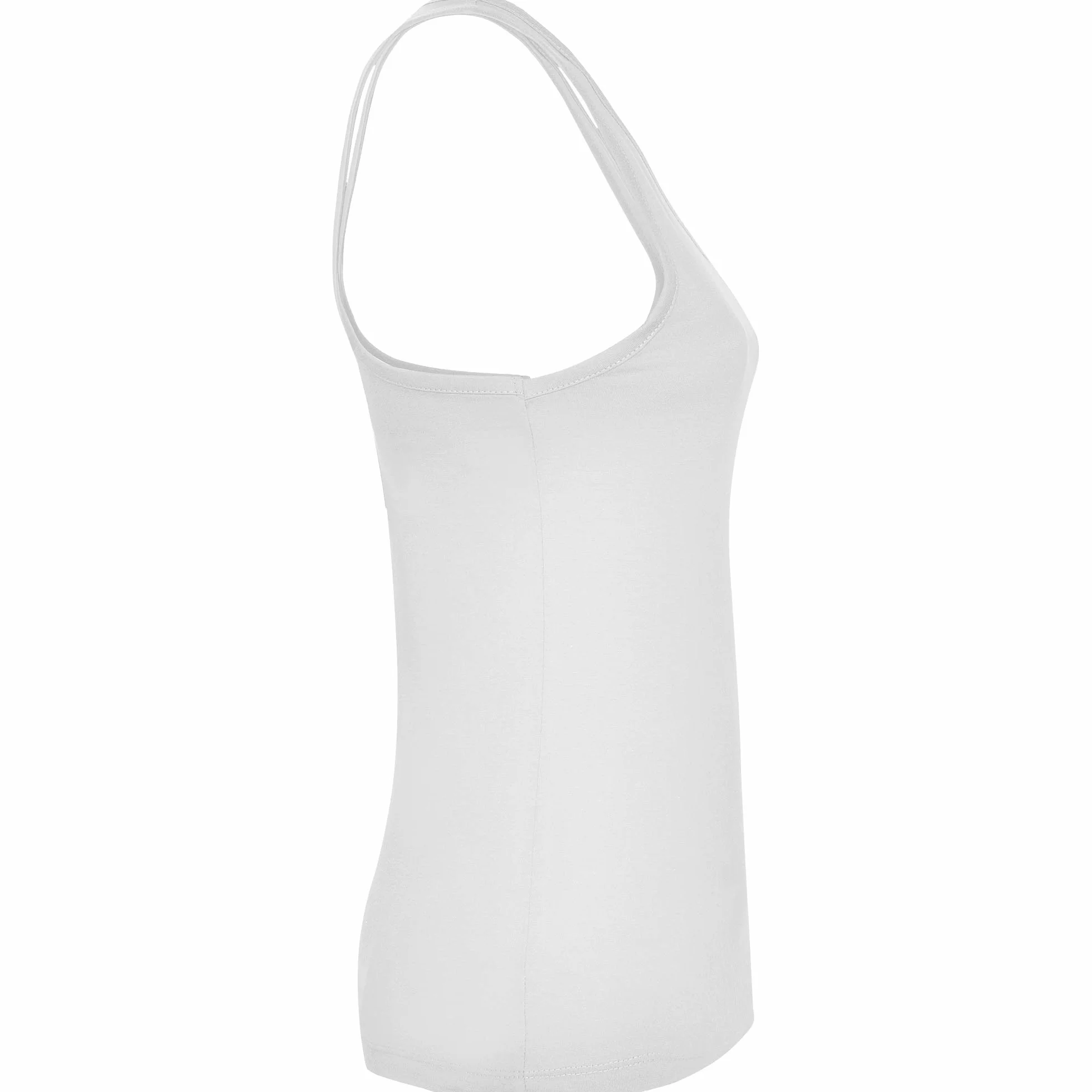 T-shirt fille 100% coton emmanchures dos nageur encolure rayonnée coupe confortable