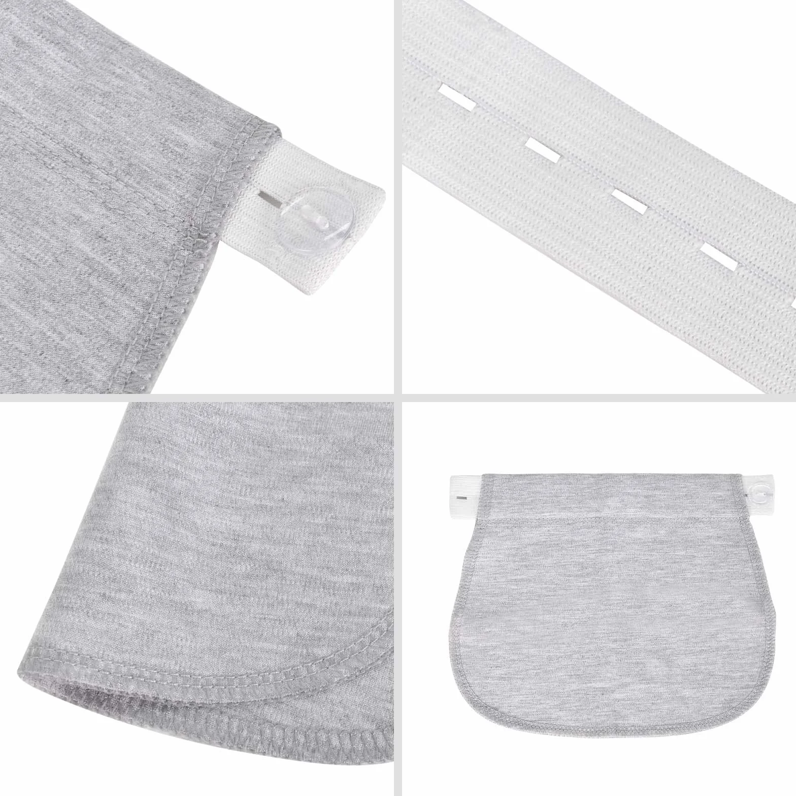 Extenseur Pantalon Ajustables pour Femmes Enceintes, Extensions de Bouton Pantalon Maternité, Extension de Ceinture Réglable, Bleu foncé+Noir+Gris