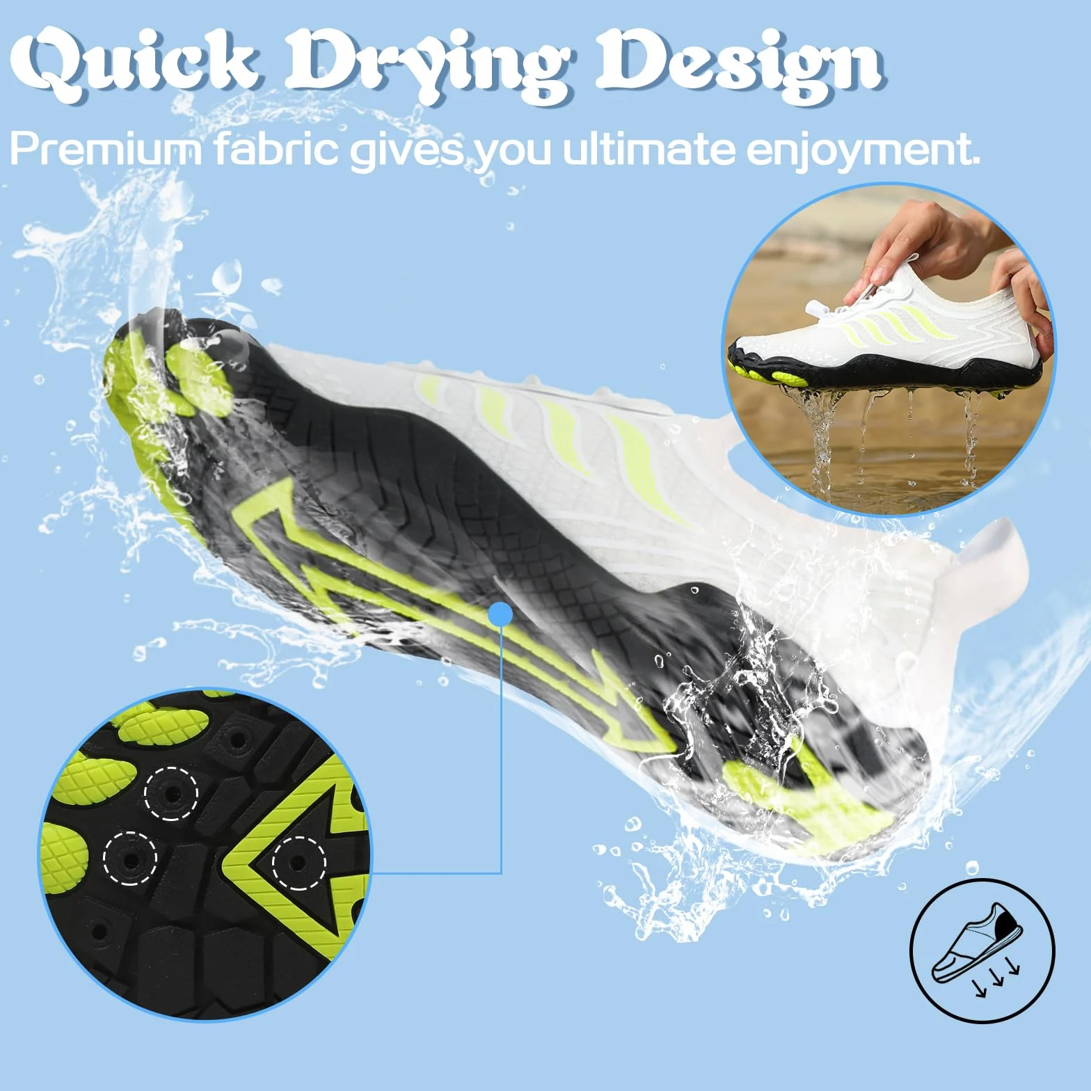 Chaussures Aquatique Homme Femme Antidérapantes Plage Sport