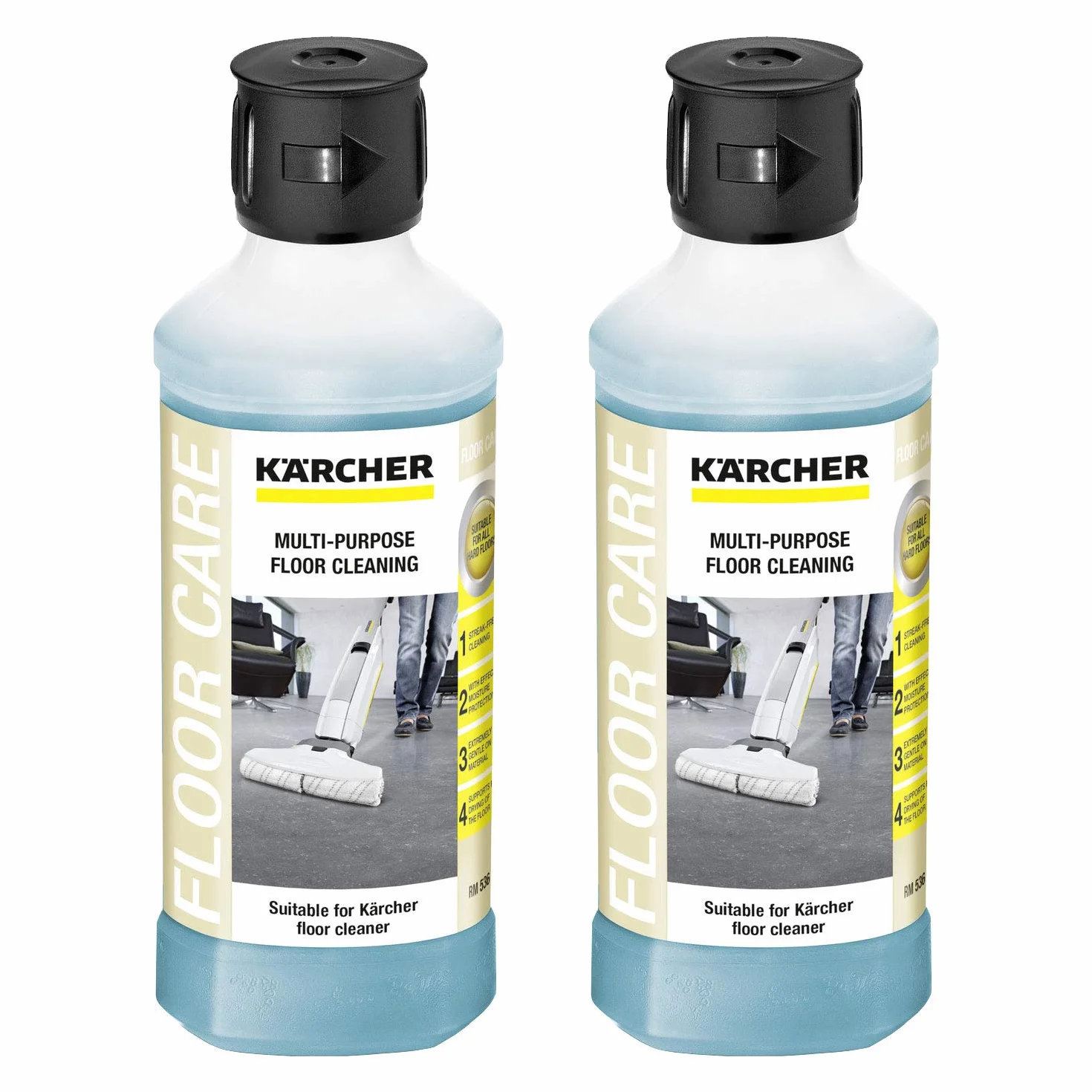 2x Kärcher RM 536 Nettoyant sols universel (500ml)