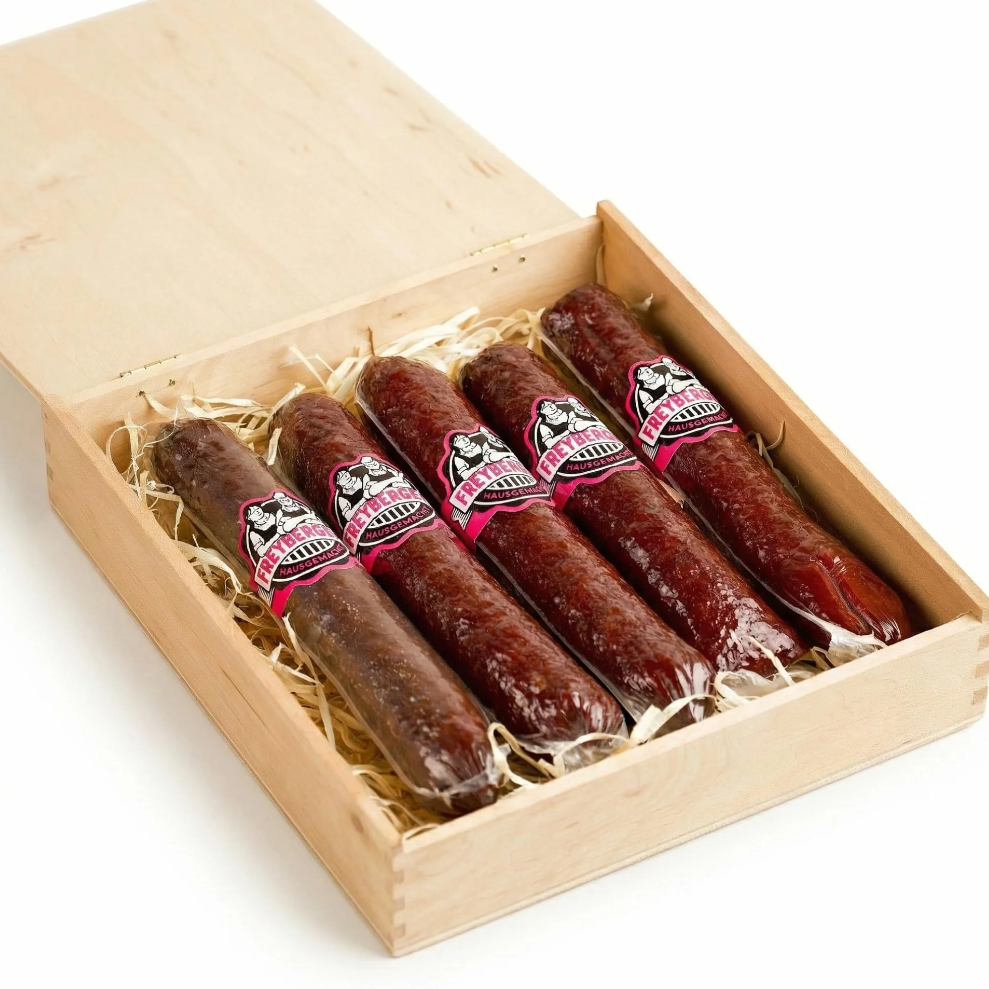 Cigare de saucisse de salami dans un coffret cadeau noble comme cadeau extraordinaire pour les hommes | cadeau drôle | Idées cadeaux de viande | Mini snack à la saucisse de Bavière - Allemagne